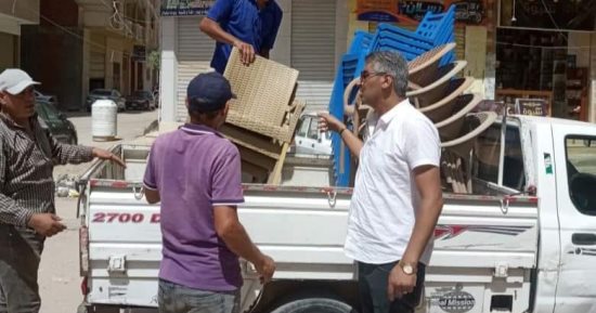 إزالة 168 حالة أشغالات ومصادرة 33 شيشة في حملة ببني سويف