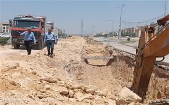   رفع كفاءة منظومة الصرف الصحى بمدينة العبور