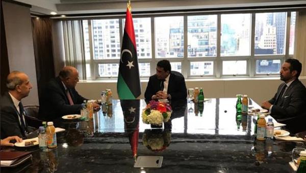 شكري يبحث مع رئيس الرئاسي الليبي بنيويورك مستجدات الملف الليبي