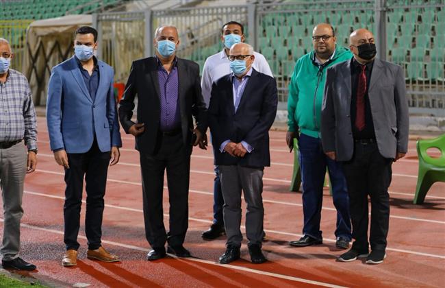 مجلس المصري يحضر جانبًا من مران الفريق مساء اليوم