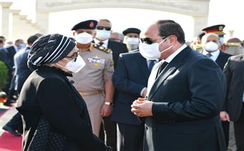   الرئيس السيسي يتقدم الجنازة العسكرية لـ المشير طنطاوي