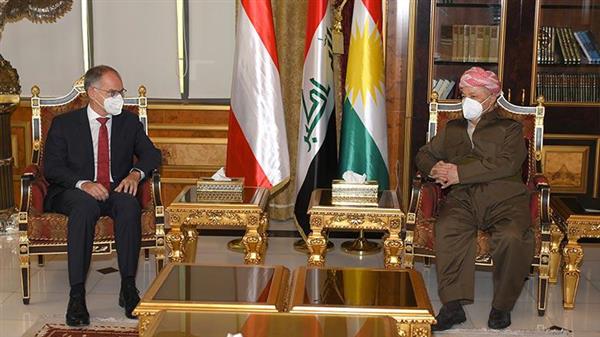 بارزاني والسفير النمساوي يناقشان الانتخابات العراقية ومواجهة داعش