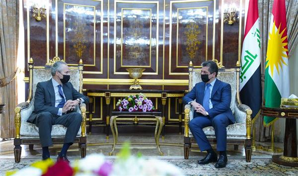 «بارزانى» والسفير الإسبانى الجديد يناقشان العلاقات الاقتصادية المشتركة