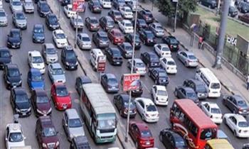 الحالة المرورية بالطرق الرئيسية اليوم فى القليوبية