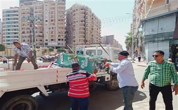 رفع   ١٢٨٢ حالة اشغال طريق بالبحيرة 