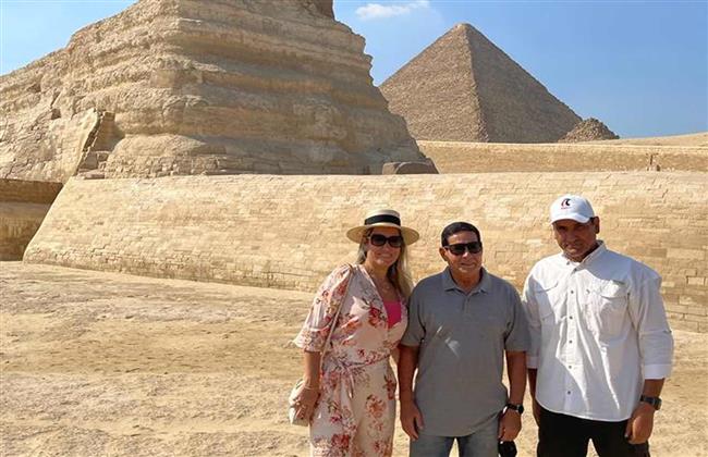 نائب رئيس جمهورية البرازيل يزور منطقة أهرامات الجيزة