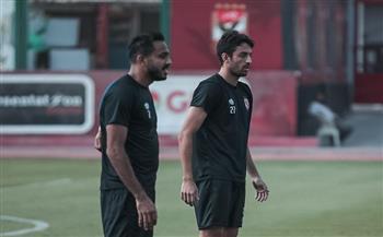 شاهد|| مشاركة كهربا وطاهر فى تدريبات الأهلى الجماعية