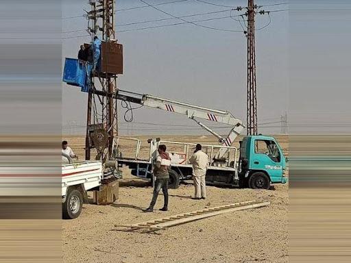 تركيب 80 كشاف إنارة بشوارع مدينة إهناسيا