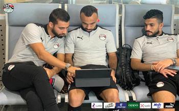  بعثة منتخب مصر تغادر مطار القاهرة متجهة إلى الجابون