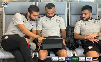 بعثة منتخب مصر تغادر مطار القاهرة متجهة إلى الجابون