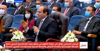   السيسى: لن نسمح بدخول أي بضائع إلى مصر إلا وفقا للمعايير