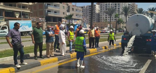 حي المنتزه أول يشهد محاكاة على الطبيعة لتلافى تراكم الأمطار 