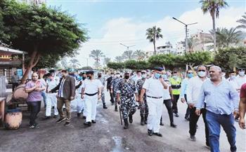   حملة شاملة لإزالة إشغالات الطريق العام بكفر الشيخ