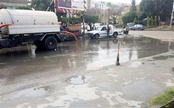   استمرار أعمال رفع مياه الأمطار بمراكز ومدن الشرقية