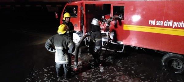 رئيس مدينة سفاجا يتفقد أعمال شفط وكسح مياه الأمطار 