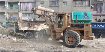 محافظة الجيزة تزيل التعديات والبروز بشارع عمرو بن العاص وعثمان محرم