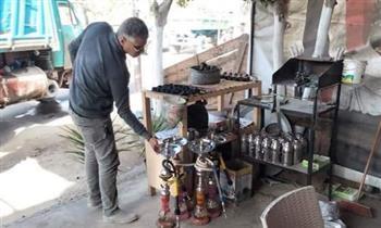 مصادرة 129 شيشة ورفع 483 حالة إشغال طريق مخالف بالبحيرة. 