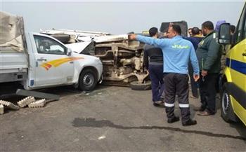 بالأسماء..إصابة 5 عمال في حادث انقلاب سيارة بالبحيرة