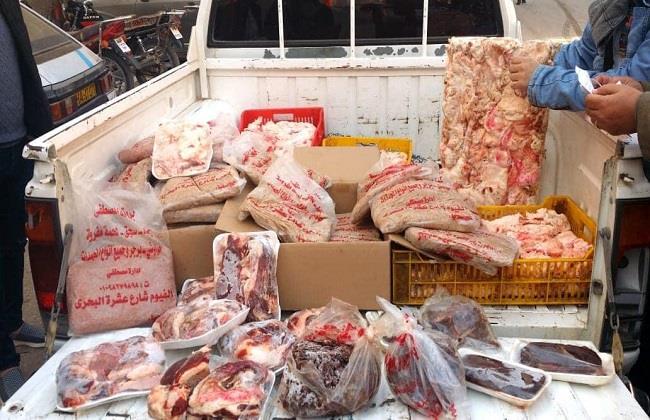 ضبط وإعدام لحوم ومنتجات غذائية غير صالحة للاستخدام الآدمي فى الجيزة