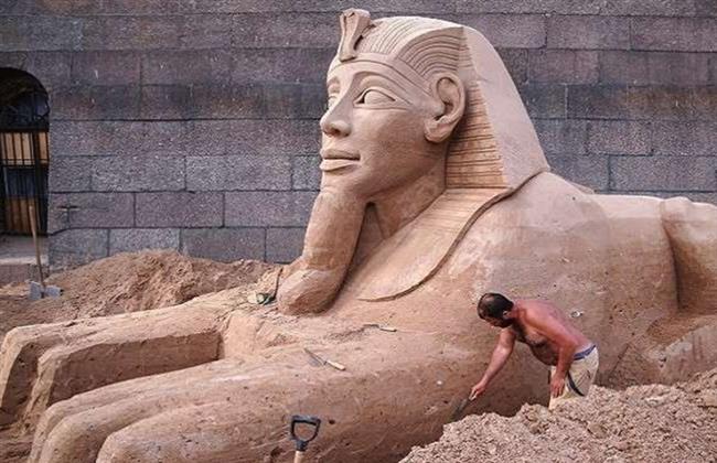 كشف أثري جديد بالأقصر .. تمثال لأبو الهول والمعبودة سخمت