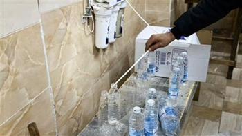 معبأة من الفلتر.. ضبط 13 ألف زجاجة مياه معدنية مغشوشة بالمرج