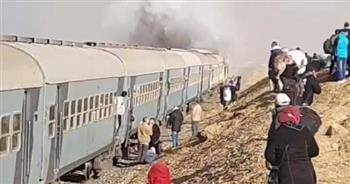   إخماد حريق شدات خشبية بقواعد إنشاء القطار السريع بالبدرشين دون إصابات