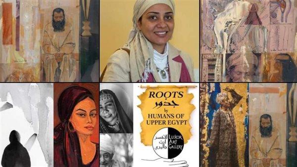 أضخم معرض بالأقصر.. تركيب 200 بورتريه في جدارية «جذور»
