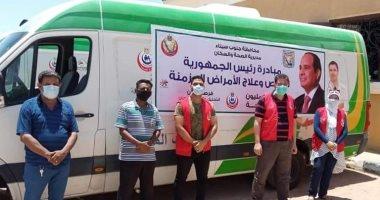 الكشف الطبي على ١٧١٤ مواطن بالمجان في قافلة طبية في دمياط