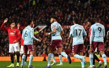 أستون فيلا يتعادل مع مانشستر يونايتد بالدورى الإنجليزى