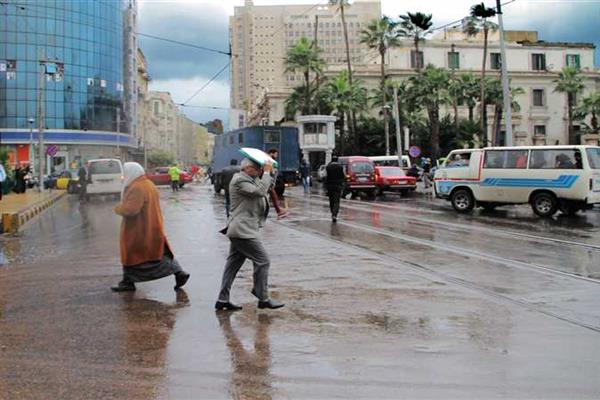 أمطار غزيرة متواصلة على محافظة دمياط