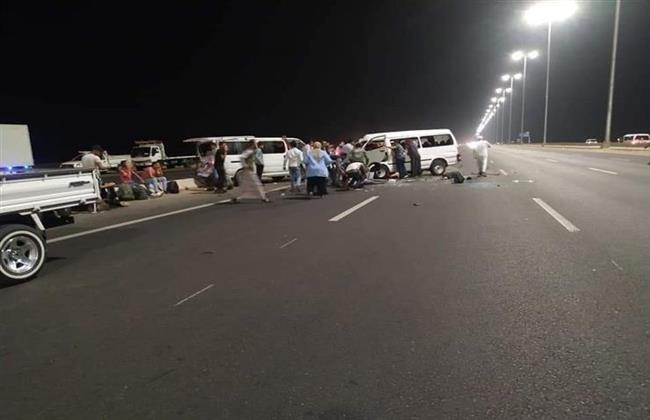 إصابة  8 أشخاص في حادث تصادم على طريق «بورسعيد - دمياط»