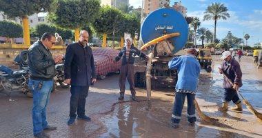 إنشاء صفايات أمطار جديدة بدسوق واستمرار حملات النظافة
