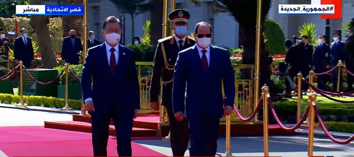 بث مباشر.. الرئيس السيسي يستقبل رئيس كوريا الجنوبية