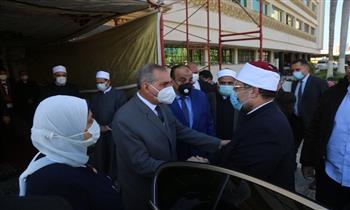   محافظ كفر الشيخ يستقبل وزير الأوقاف قبل افتتاح مسجد الأنصاري