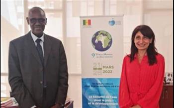 السكرتير التنفيذي للمنتدى العالمي التاسع للمياه يستقبل سفيرة مصر في داكار 