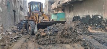 رفع ١٠٠٥  طن مخلفات من مدابغ  المكس غرب الإسكندرية 