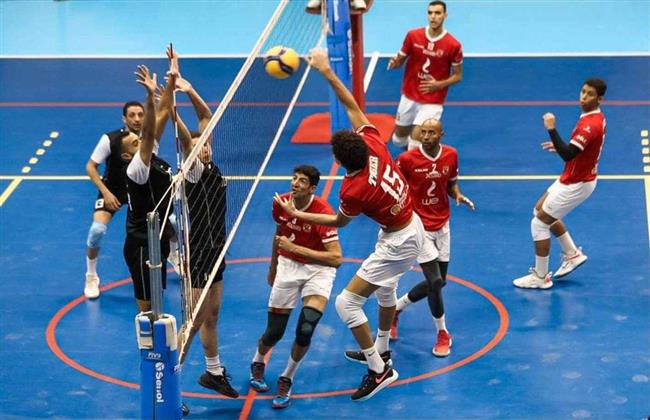 رجال الأهلى للكرة الطائرة تتأهل إلى ربع نهائي كأس مصر بفوزه على طنطا