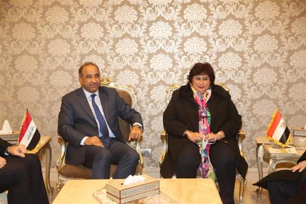 وزيرة الثقافة تبحث مع نظيرها العراقي التعاون الثقافي بين البلدين