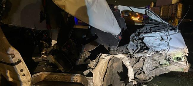 مصرع وإصابة 10 أشخاص إثر حادث انقلاب ميكروباص بالدائرى الأوسطى نطاق 15 مايو 