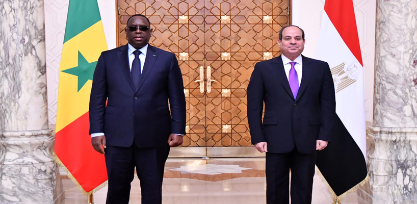 السيسي يؤكد حرص مصر على تعزيز العلاقات وترسيخ التعاون الاستراتيجي مع السنغال