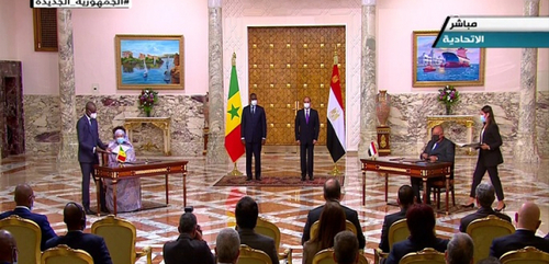 الرئيس السيسي ونظيره السنغالي يشهدان توقيع عدد من مذكرات التفاهم بين البلدين