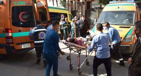 إصابة 6 أشخاص فى حادث تصادم على صحراوي ملوى - المنيا