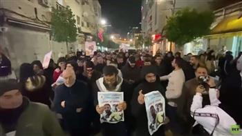   مسيرة برام الله لدعم أسير فلسطيني مُضرب عن الطعام 