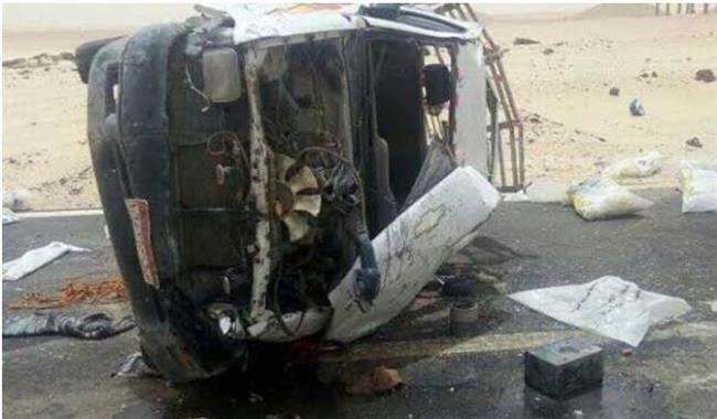 مصرع سيدة آثر انقلاب حمولة سيارة عليها بصحراوي الإسماعيلية 