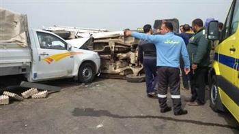   إصابة سائق في حادث انقلاب سيارة بالمنيا