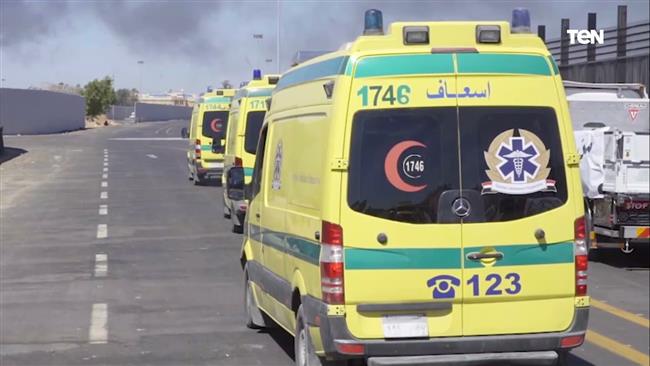 تصادم سيارة ملاكى بسيارة نقل ثقيل في طريق العريش القنطرة الدولى