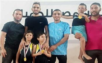 حامد والبراء  يفوزون بالمركز الأول فى بطولة الجمهورية للجمباز