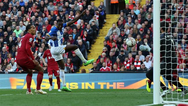 ليفربول يتعادل مع برايتون بالدوري الإنجليزي الممتاز