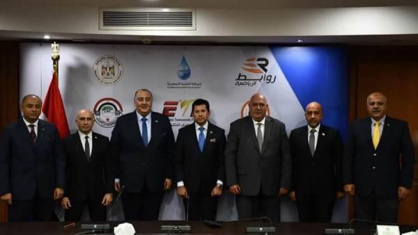 وزير الرياضة يشهد توقيع بروتوكول رعاية لاتحادات الرماية ورفع الأثقال والتايكوندو
