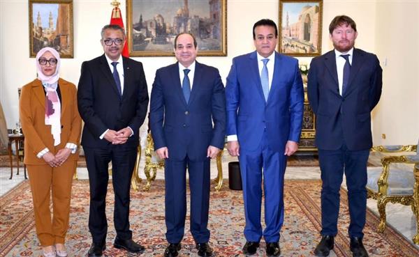الرئيس السيسي يؤكد حرص مصر على تطوير التعاون مع منظمة الصحة العالمية